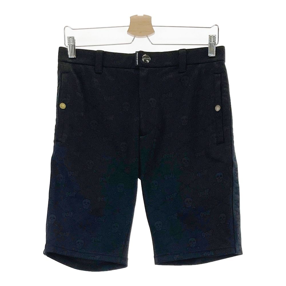 サイズ 46 MARK-LONA マークアンドロナ ストレッチ ハーフパンツ スカル 総柄 ブラック系 240101541276 ゴルフウェア メンズ ストスト