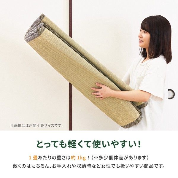 お手頃上敷き い草 本間2畳 双目織 柳川 やながわ 送料無料