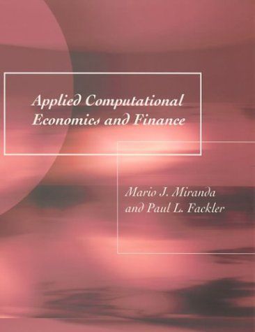 Applied Computational Economics And Finance