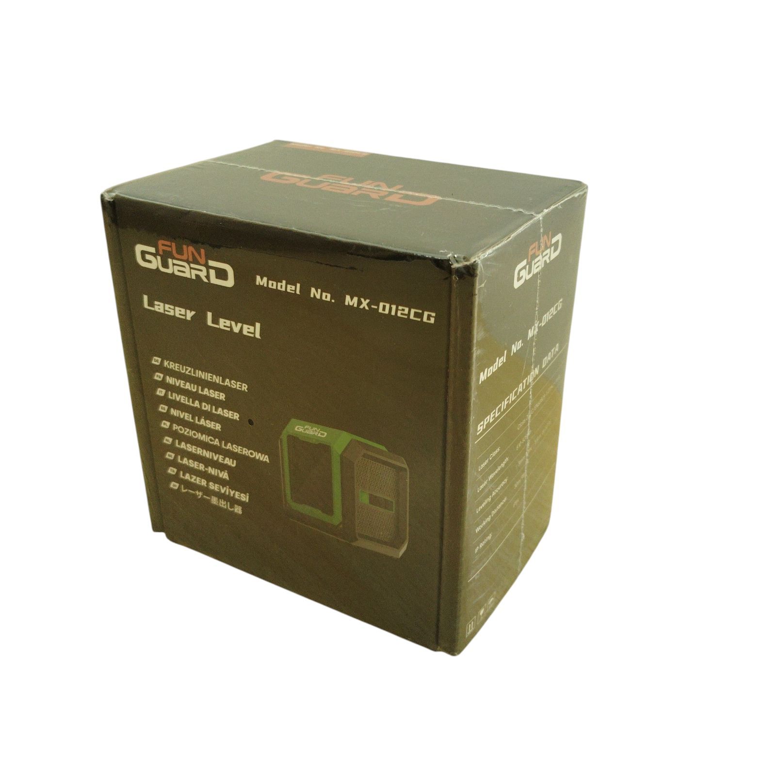 X09129 レーザー墨出し器 FUN GuaRD MX-012CG グリーン 新品 水平機能