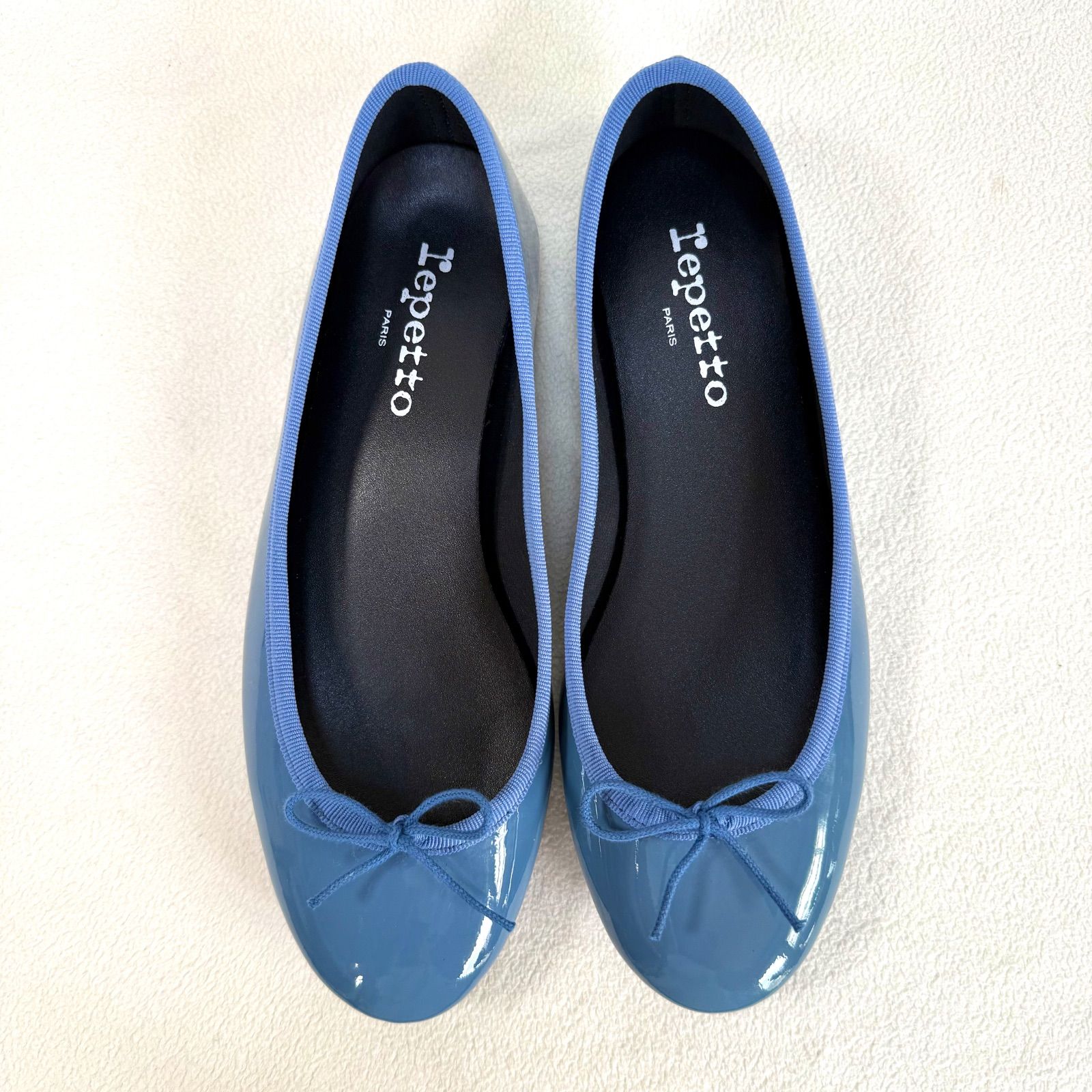極美品✨レペット エナメル フラット バレエシューズ ブルー 38.5
