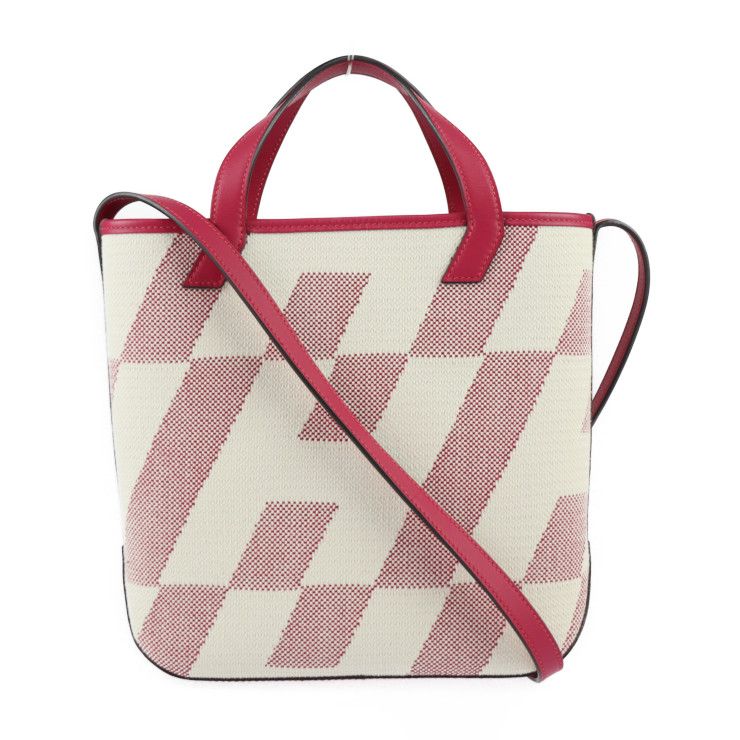HERMES エルメス H アンビエ 27 PM ハンドバッグ トワルアッシュ