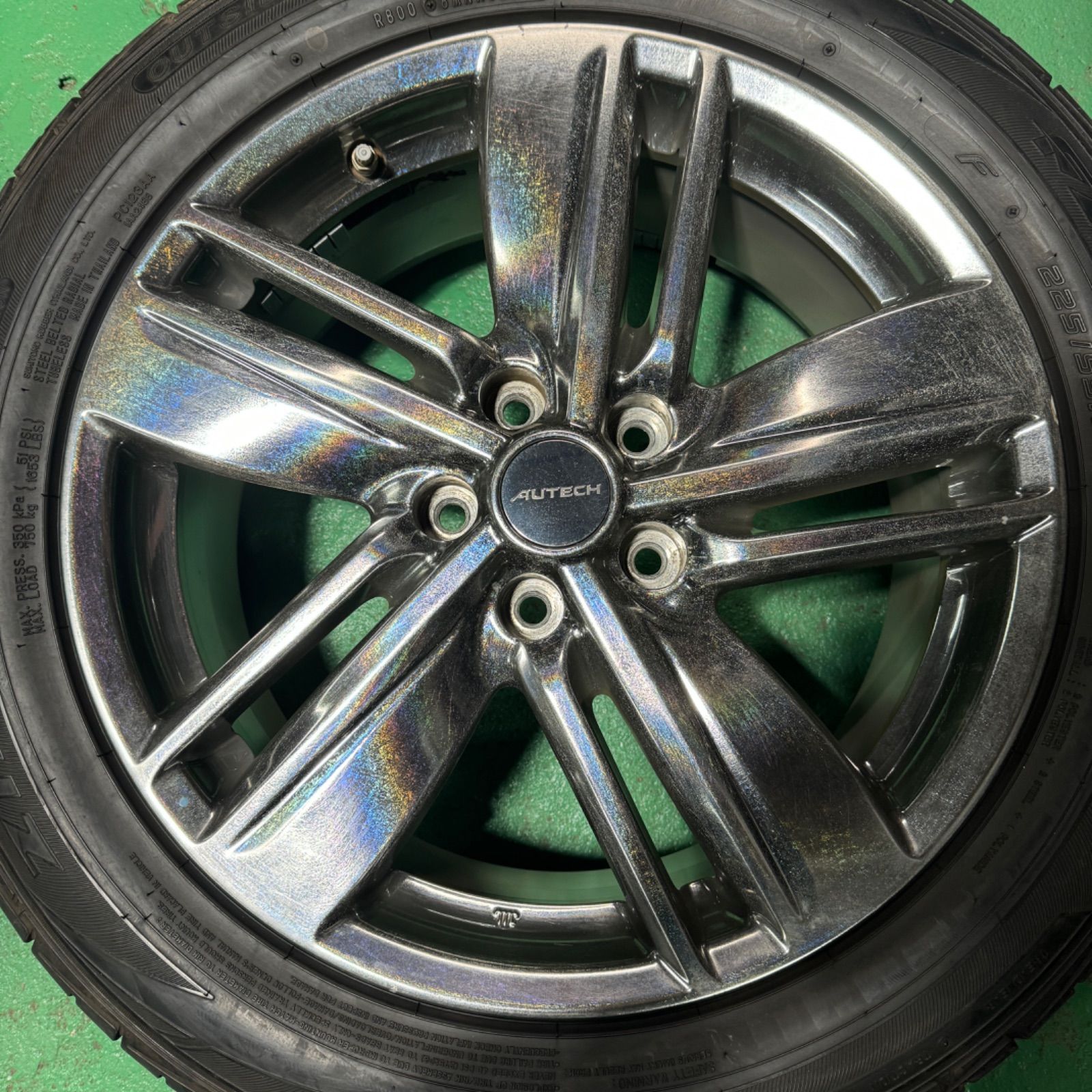 E52 エルグランド 純正ホイール 18インチ 7.5J タイヤはオマケ