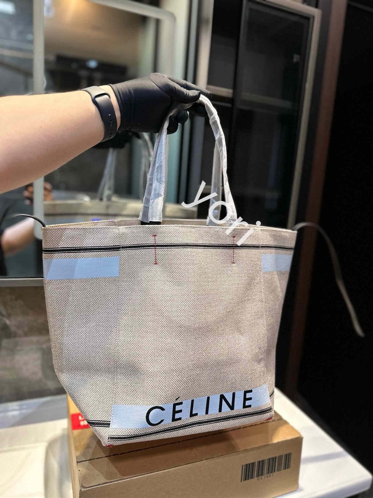 CELINE セリーヌ カバファントム リネン トートバッグ ショルダー