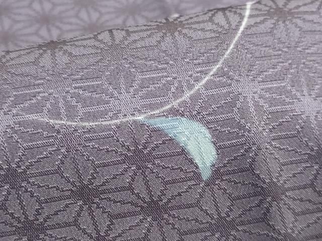 平和屋本店■上質な長襦袢　無双仕立て　唐草文　葡萄鼠色地　逸品　DZAA5516kh5 平和屋本店□上質な長襦袢 無双仕立て 唐草文 葡萄鼠色地 逸品