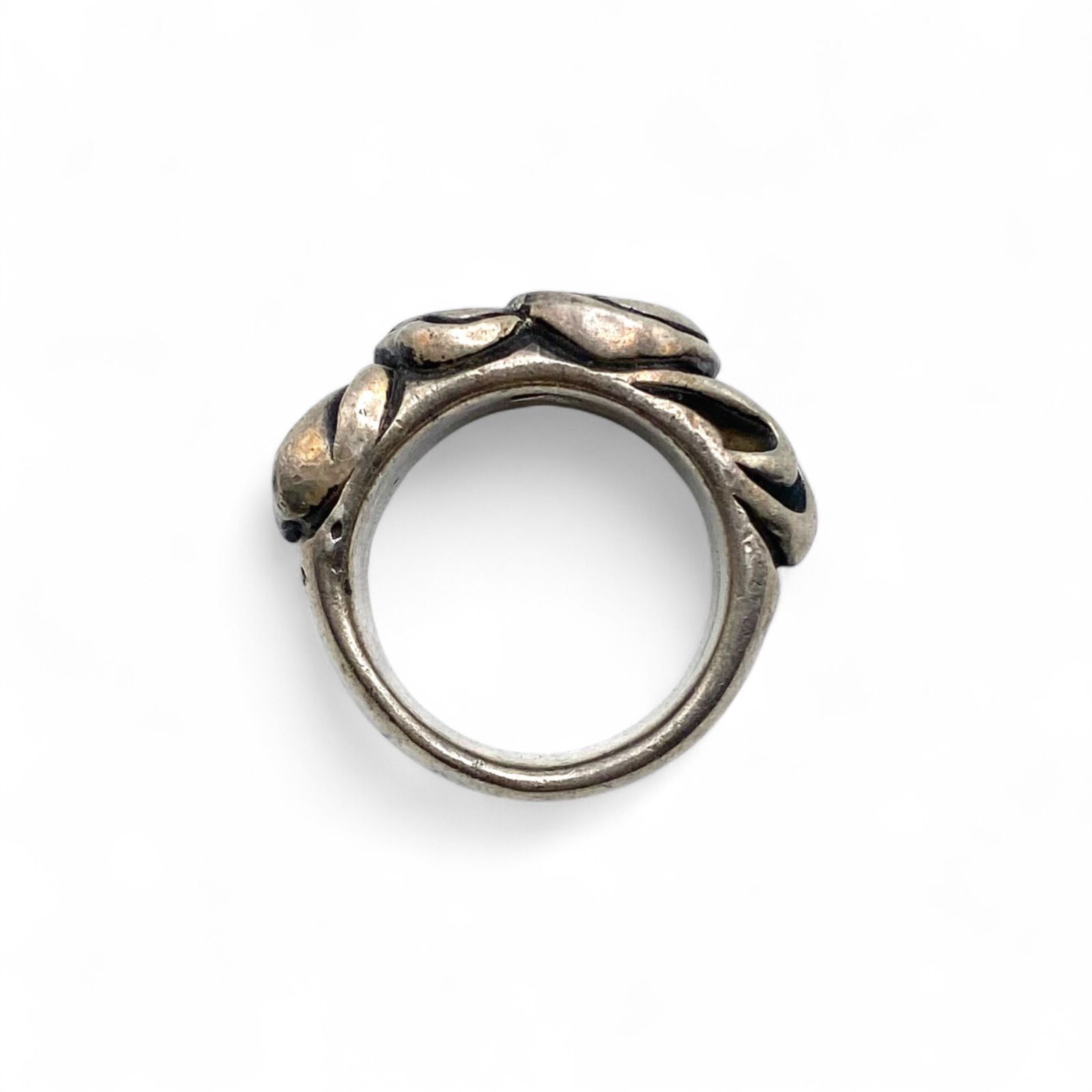 インフィニティ 立体的 Silver 925 刻印 80s Vintage Ring シルバー ヴィンテージ リング 11号 大ぶり ユニセックス WWW_SHINETEETH_COM