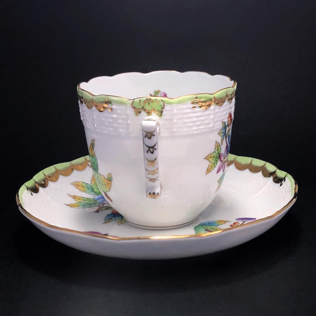 未使用近✨ヘレンド ヴィクトリアブーケ カップ&ソーサー 花 蝶 ヘレンド ヴィクトリア・ブーケ 00706-0-00 コーヒーカップ