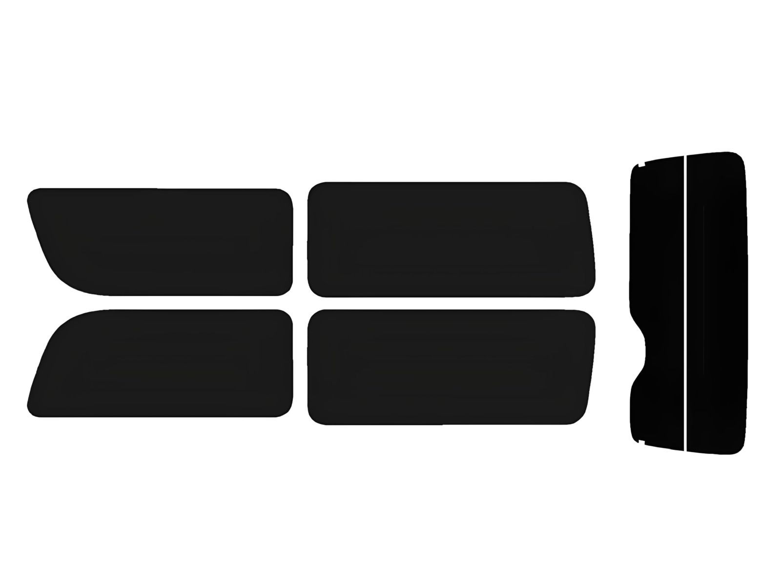 モスシールド MOS SHIELD 加工 カーフィルム リアセット ハイエース 2層 200系 対応 ロング バン 5ドア 2列目1枚窓 スーパーハードスモーク