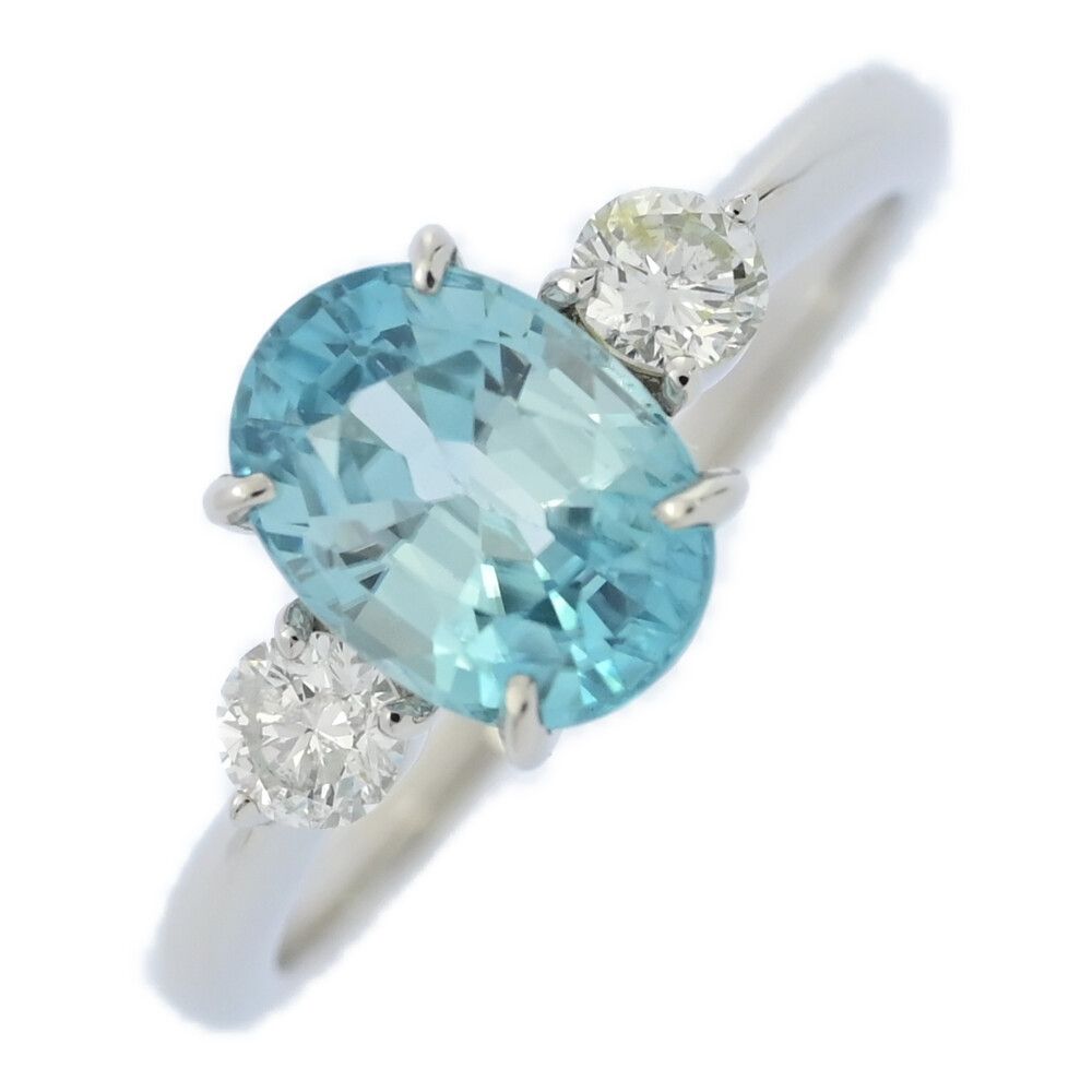 2.42ct|FD 0.27ct|ジルコン ダイヤモンド リング 指輪|Pt950-4.6g|14号| 54|プラチナ|プレゼント|記念日 ♀ N レディース 558154