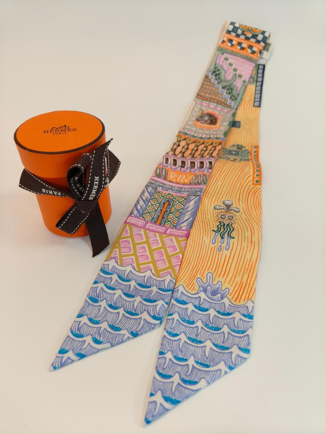 HERMES エルメス Super Silk Quest スーパー シルク クエスト ツイリー