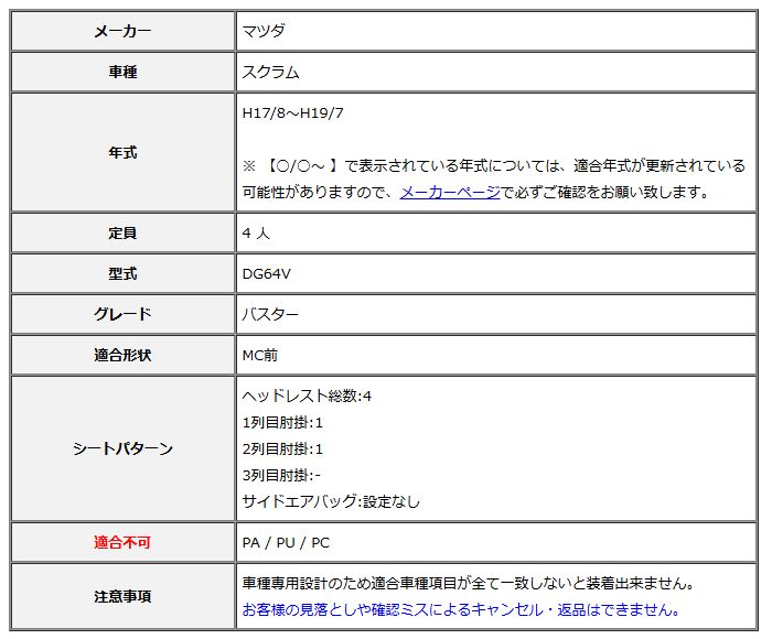 Clazzio クラッツィオ シートカバー DIA ダイヤ スクラム DG64V H17|8～H19|7 ES-0642