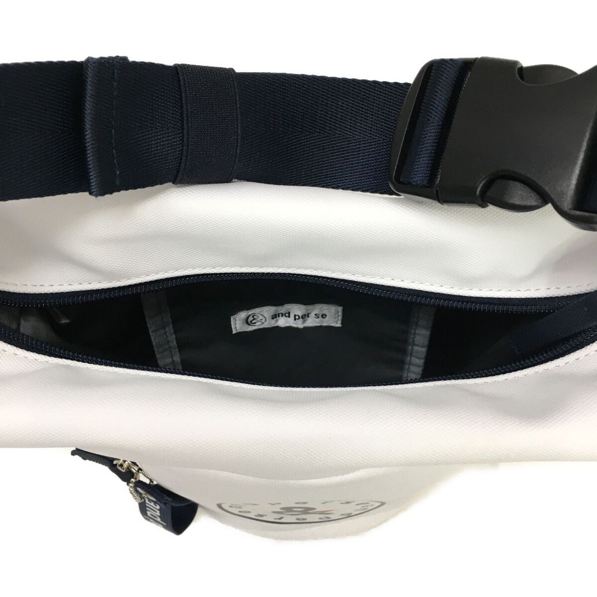 coco 中古 アンパスィ and per se カートバッグ ホワイト 白 ハンディ保冷バッグ ラウンドバッグ 中古 アンパスィ and per se カートバッグ ホワイト 白 ハンディ