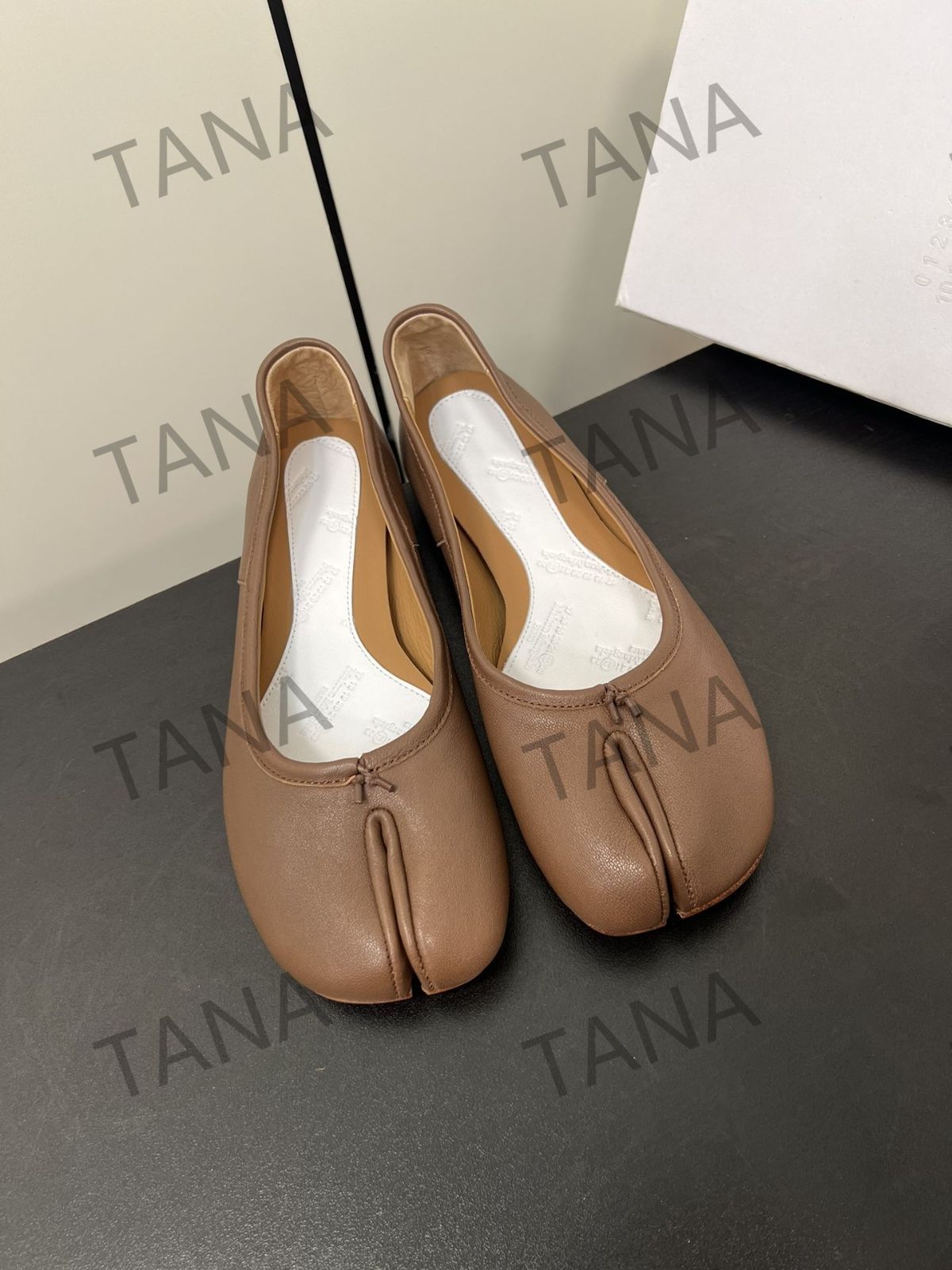 箱付 美品 Maison Margiela メゾン マルジェラ Tabi タビバレエ スニーカー レディース Brown/ブラウン