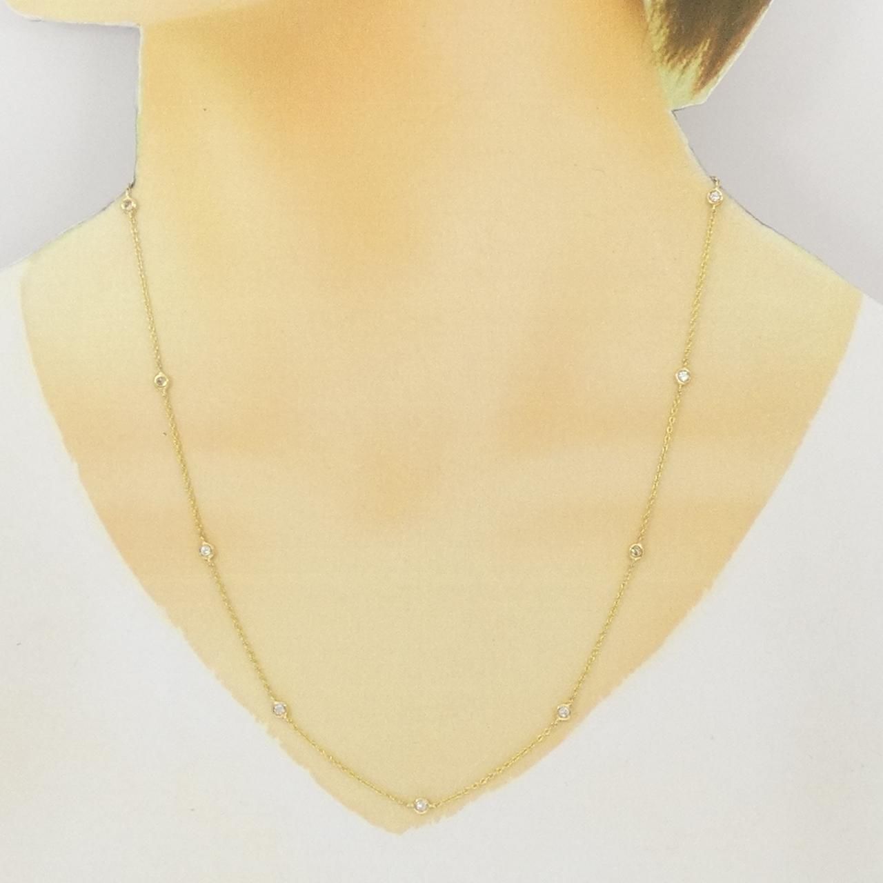 K18YG ダイヤモンド ネックレス 0.30CT - メルカリ