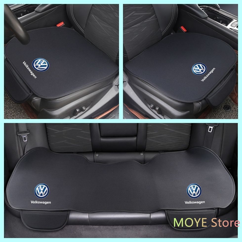 新品！フォルクスワーゲン VW ロゴ入り 車用 シートカバー シートクッション カーシートカバー 座布団滑り止め 前座席用2枚+後部座席用1枚 ブラック GOLF GTI　シロッコ　ポロ　ビートル　ル