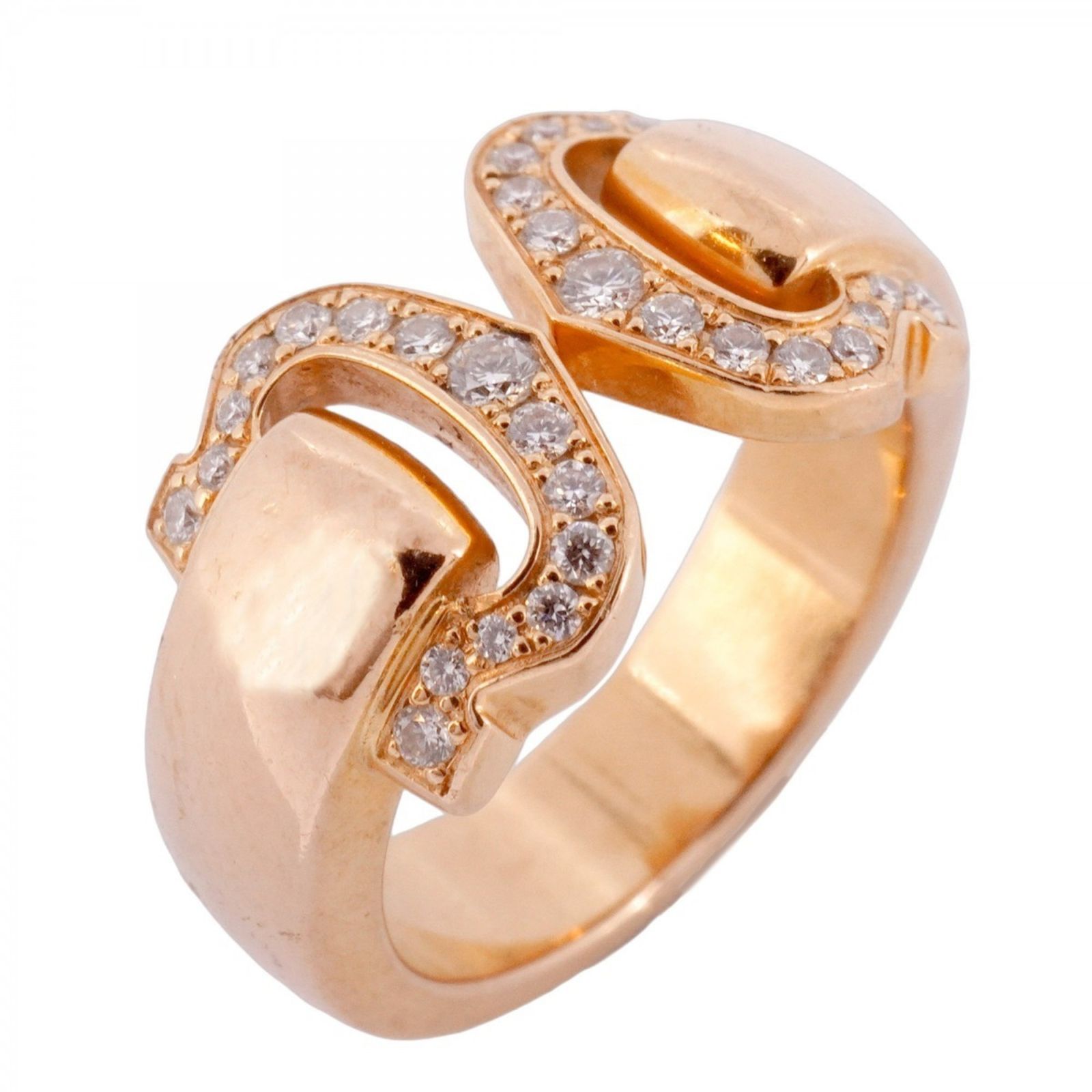 カルティエ Cartier カルティエ リング 2C ブークルセ 18KPG ピンクゴールド ダイヤモンド ＃48レディース