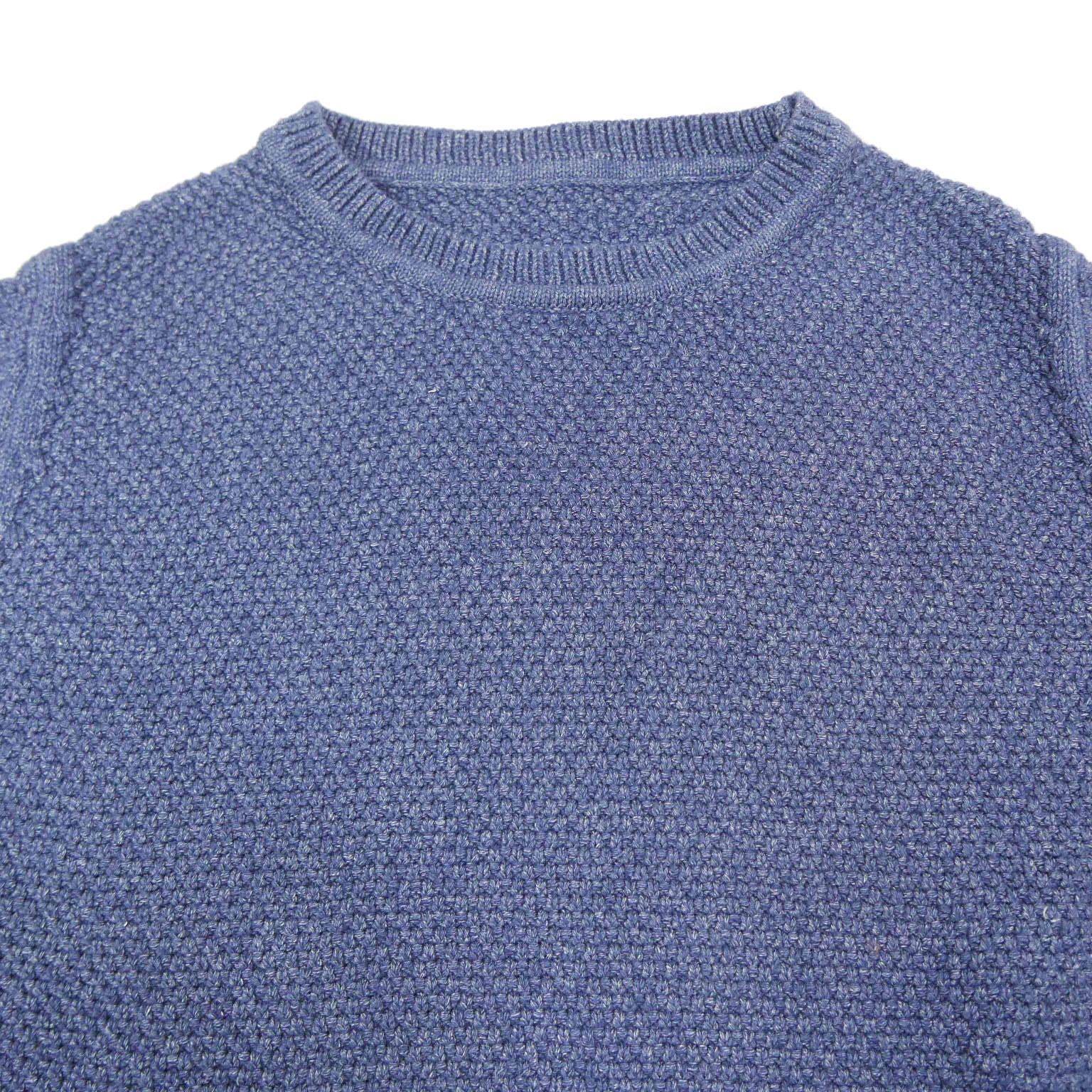 16SS SOPHNET. ソフネット INDIGO COTTON WAFFLE CREW NECK KNIT 