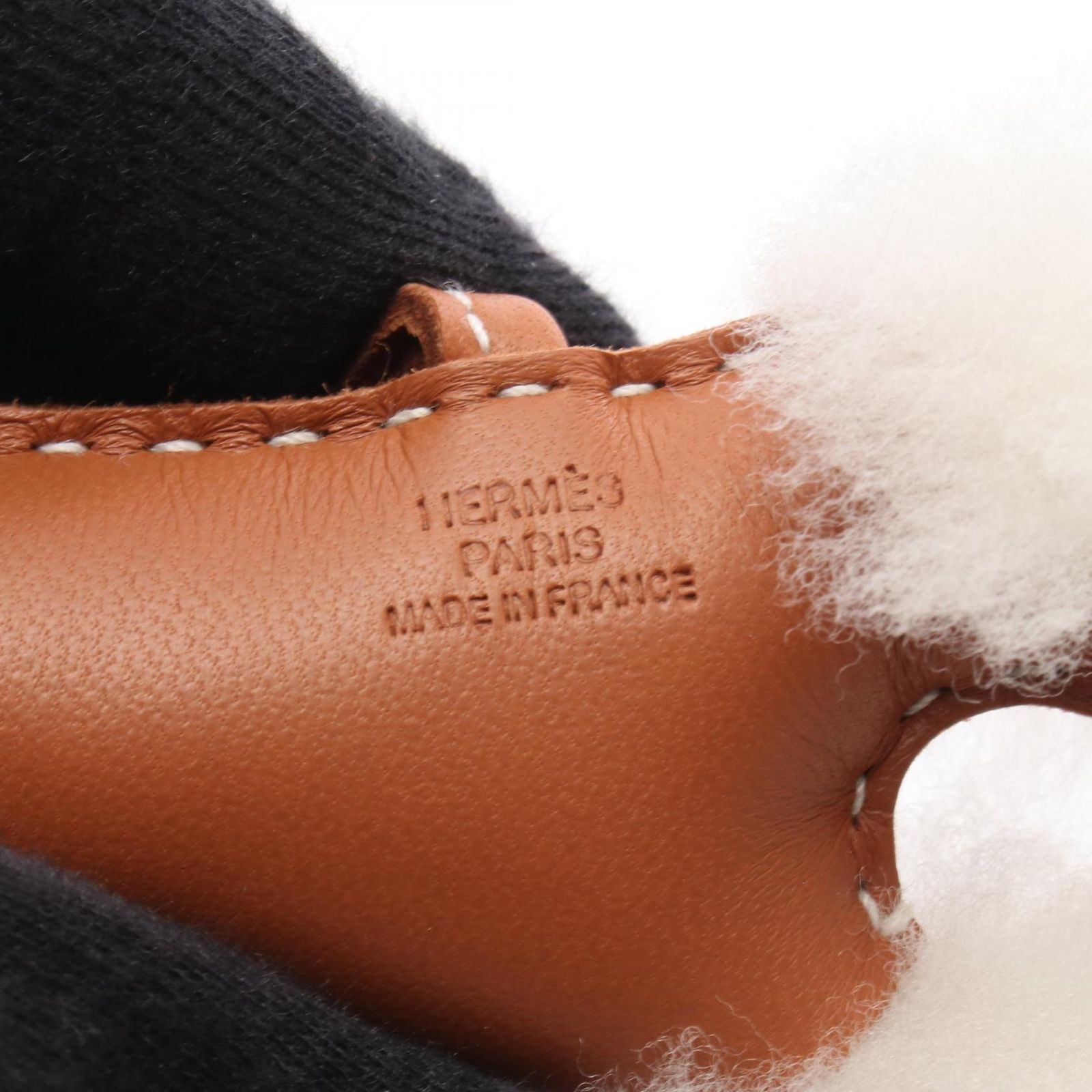 エルメス HERMES チャーム バディチャーム ゴールド ムートン レザー