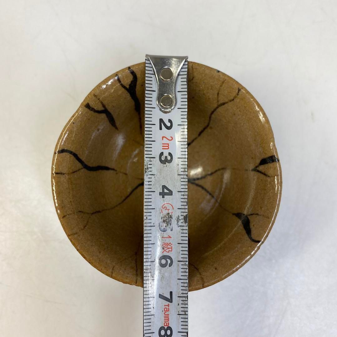 時代 唐津蓮図 極上盃 タサチ 直径6.8㎝高さ3.9㎝ 東里6-0803☆2F 時代