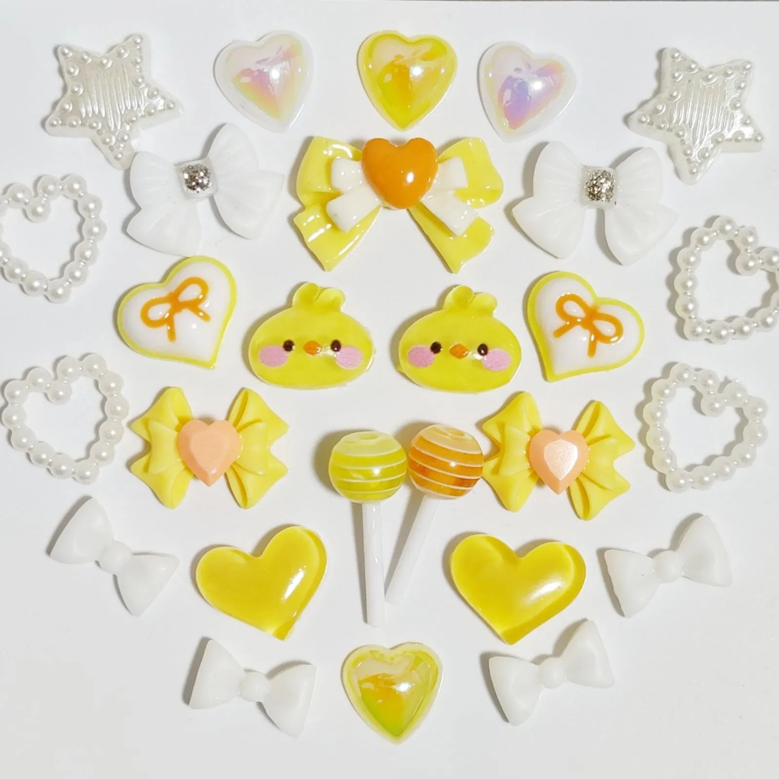 No.78 ひよこ 黄色 ネイルパーツ セット まとめ売り 女児ネイル