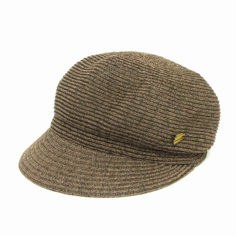 カシラ CA4LA 美品 キャスケット ペーパー ZKN02188 茶 ブラウン