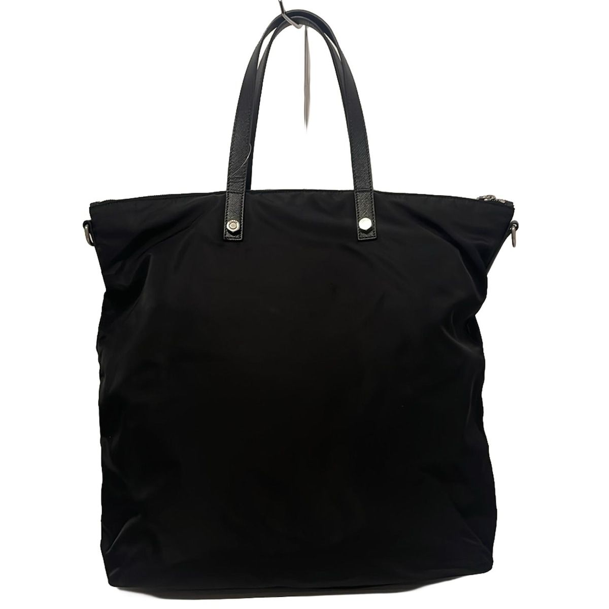 【保存版】 PRADA(プラダ) トートバッグ スカル 黒×シルバー VA906T - バッグ