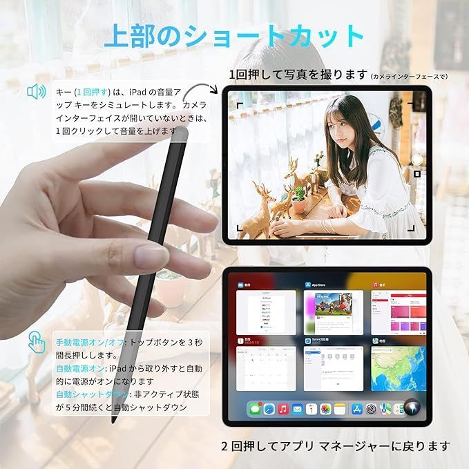 2024新登場 ワイヤレス充電】IPenbox タッチペン iPad ペンシル 第2