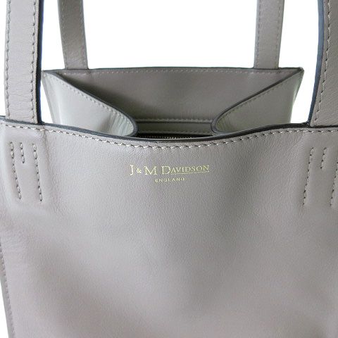 J&M DAVIDSON グレーベージュ レザートートバッグ J&M Davidson DAVIDSON レイ バケット RAY BUCKET LRAY-0XX-SCSG