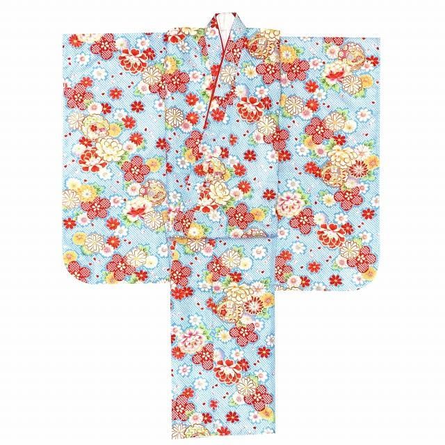 子供着物 子供帯 作り帯 七五三 3歳 総絞り パール 金糸 CO-8129