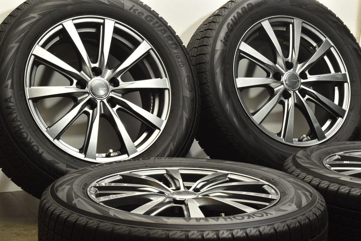 GRASS 17in 7J 38 PCD114.3 ハブ径60mm アイスガードiG70 225 60R17 アルファード ヴェルファイア カローラクロス トヨタ車