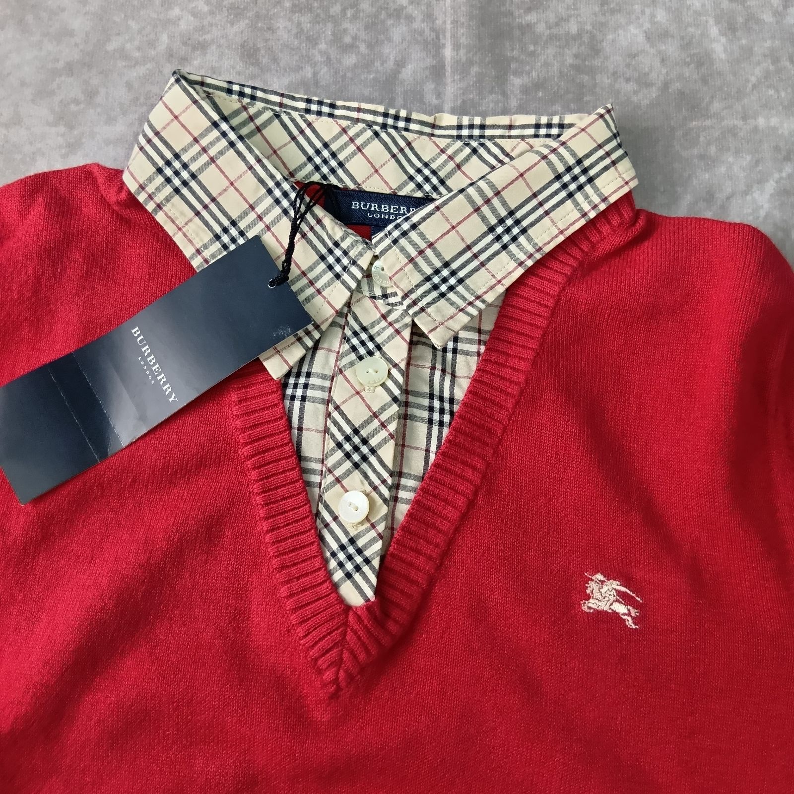 未使用品】BURBERRY LONDON カットソー 長袖 ノバチェック 切替 未使用品】BURBERRY LONDON カットソー 長袖 ノバチェック 切替