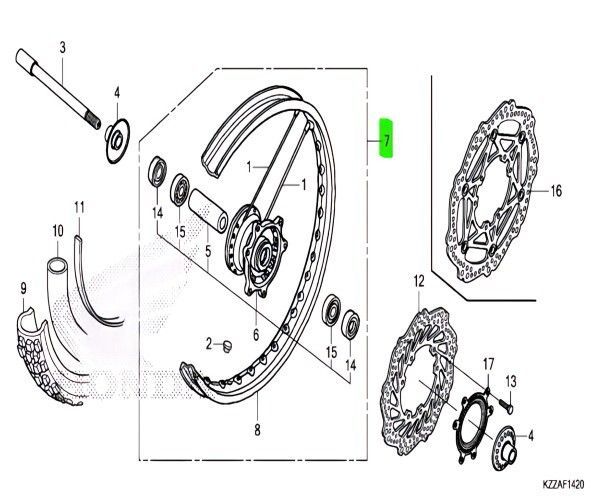CRF250L純正ホイール HONDA CRF250L（MD47）純正ホイール