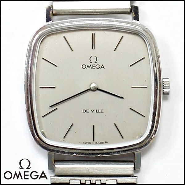 OMEGA オメガ DEVILLE デビル 手巻き スクエア シルバー文字盤