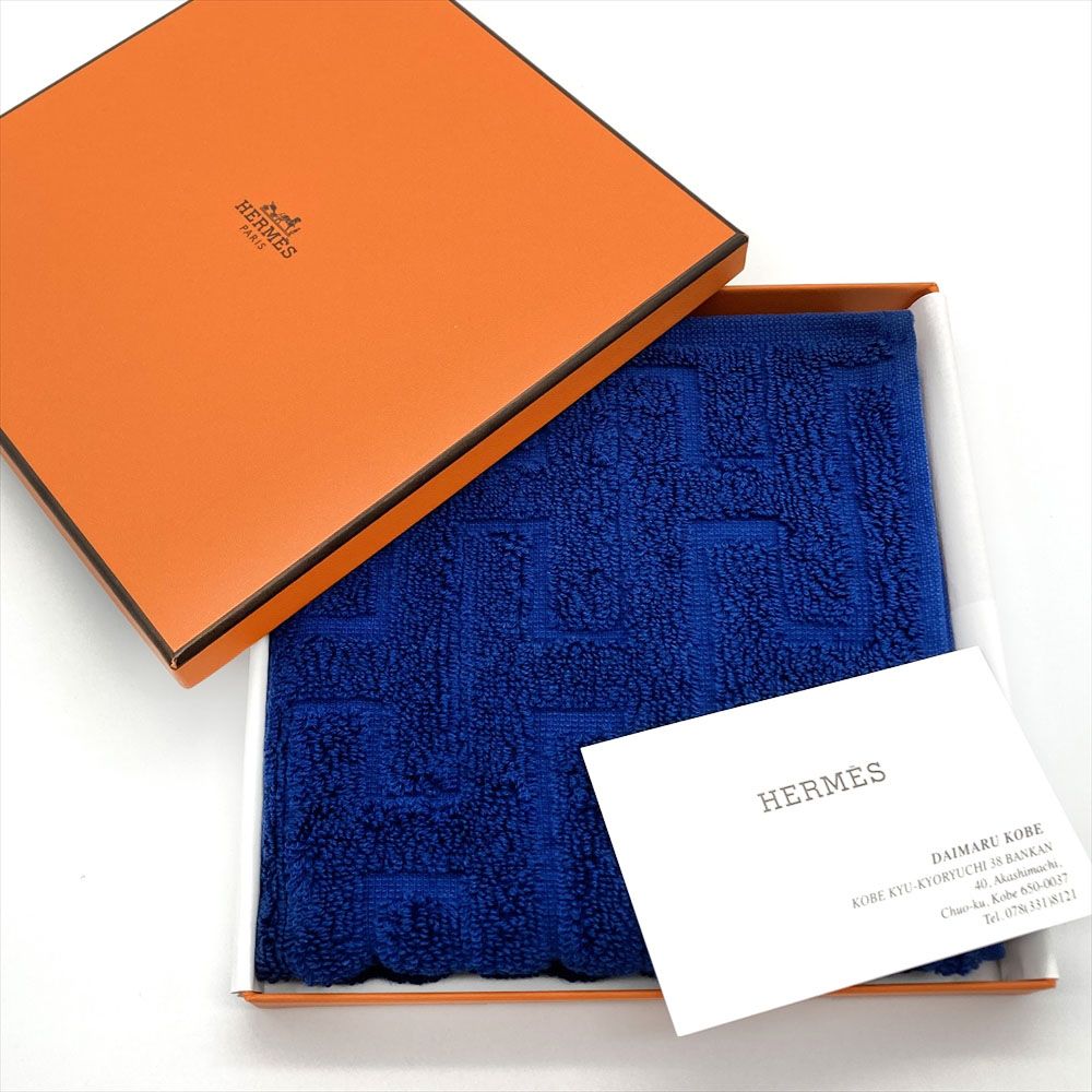HERMES towel エルメスハンカチ ステアーズ コットン100％ HERMES