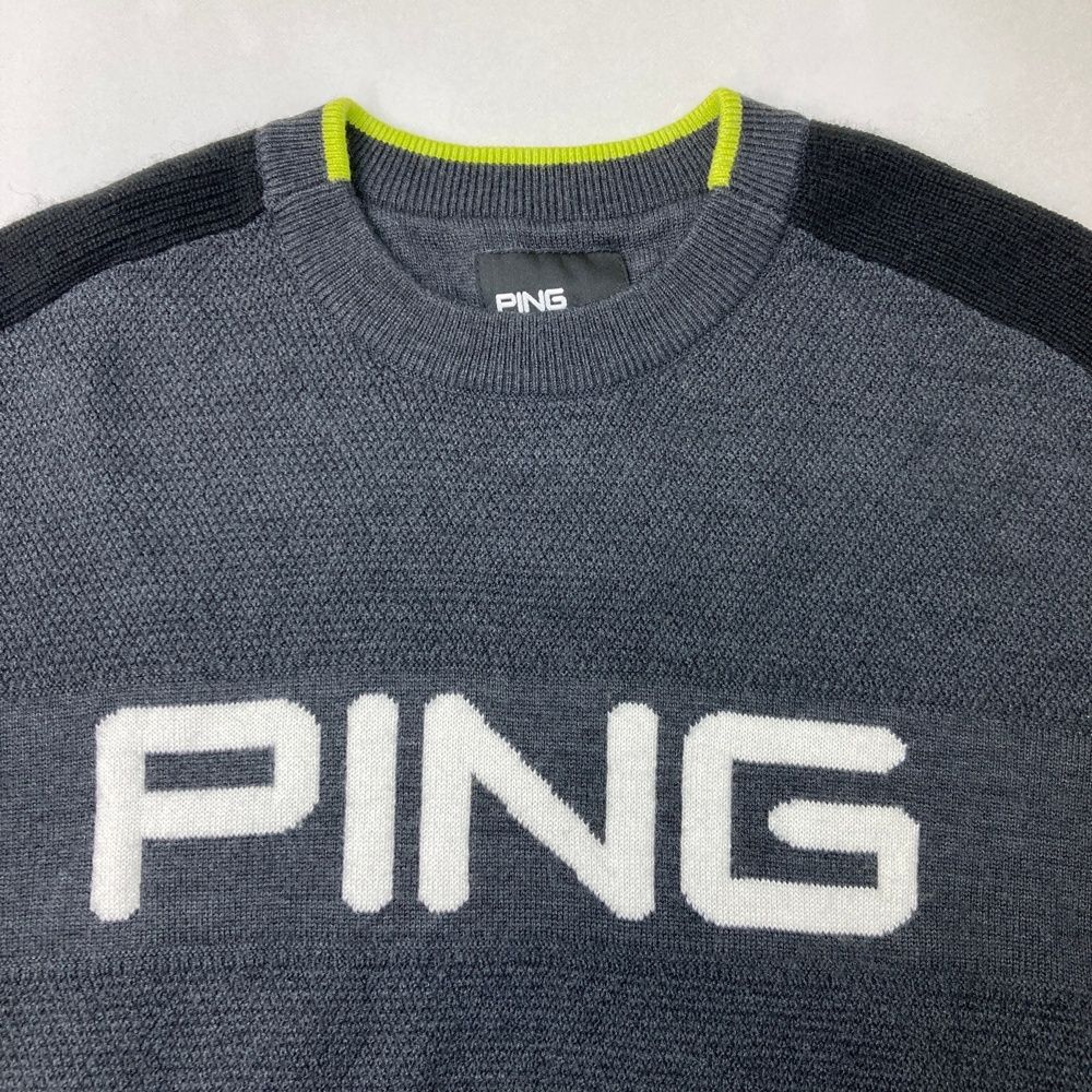 [新品未使用]PING グレー セーター LLサイズ サイズ：M PING ピン クルーネック 長袖ニットセーター グレー系