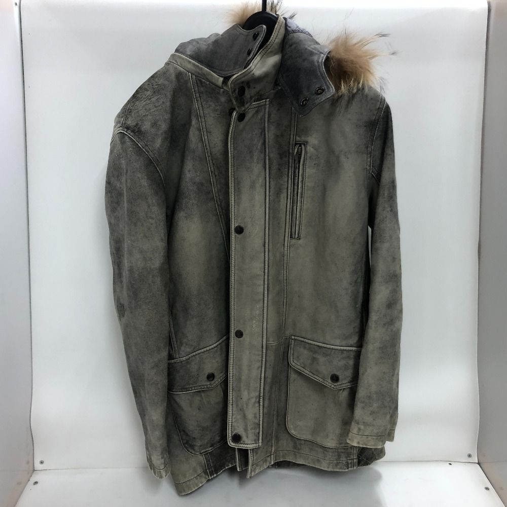 02w19222 WIND ARMOR ウインドアーマー レザージャケット グレー