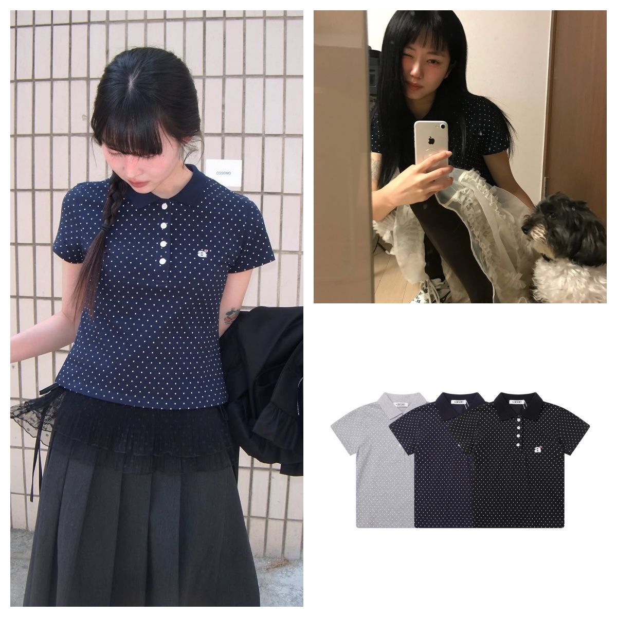 PEARLYGATES】055-0160508 ロゴ 鹿の子半袖ポロシャツ ハニカム鹿の子