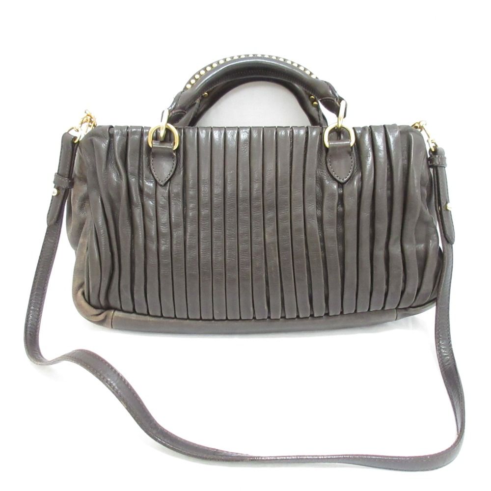 miumiu ミュウミュウ マテラッセ レザー スタッズ 2WAY ショルダー 