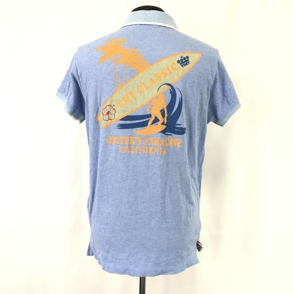 TMT CLASSIC/ティーエムティー☆半袖ポロシャツ【メンズM/blue/青