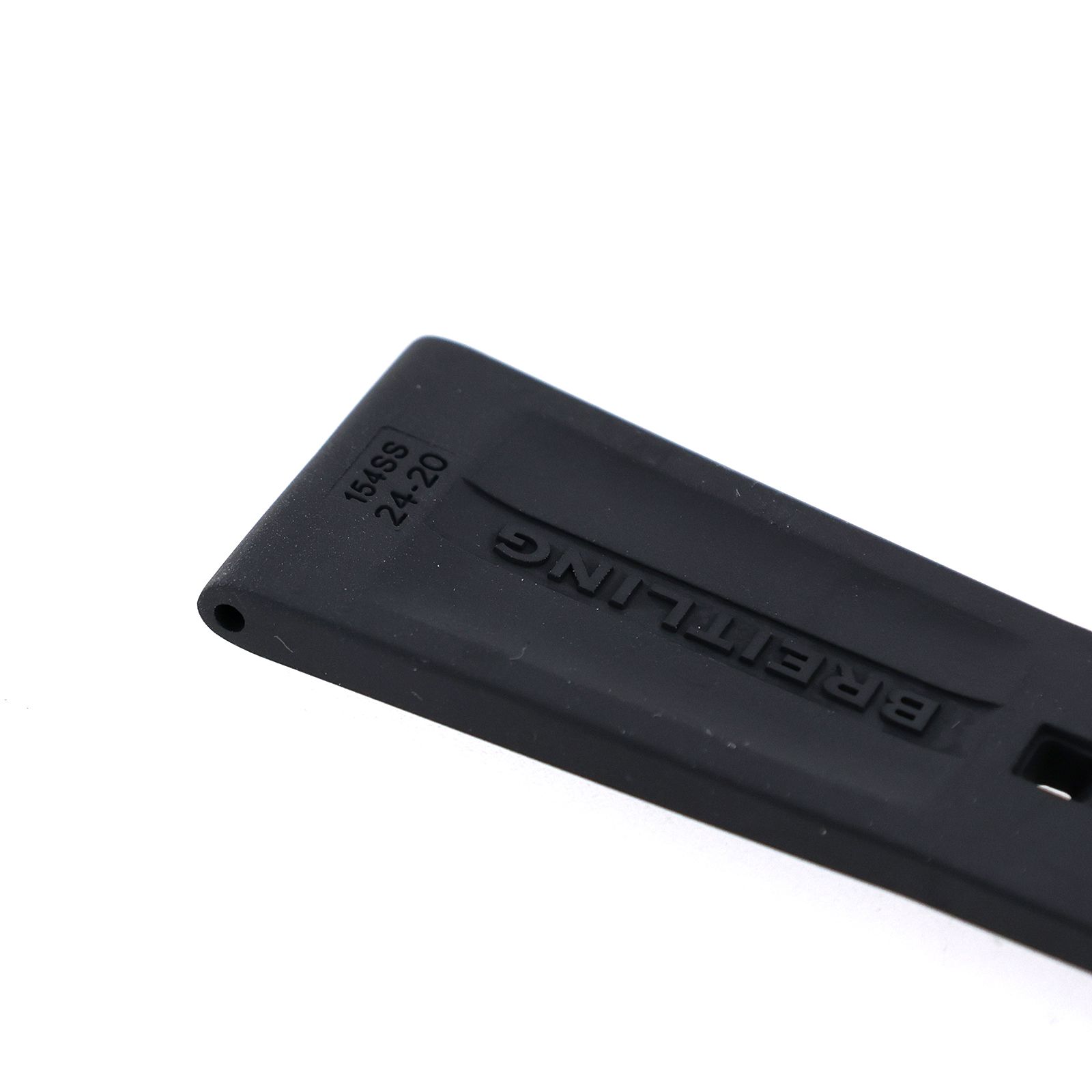 【新品未使用】【24-20】BREITLING ブラックラバーベルト 尾錠 BREITLING - 本物 極上品 ブライトリング 純正品 メッシュラバー