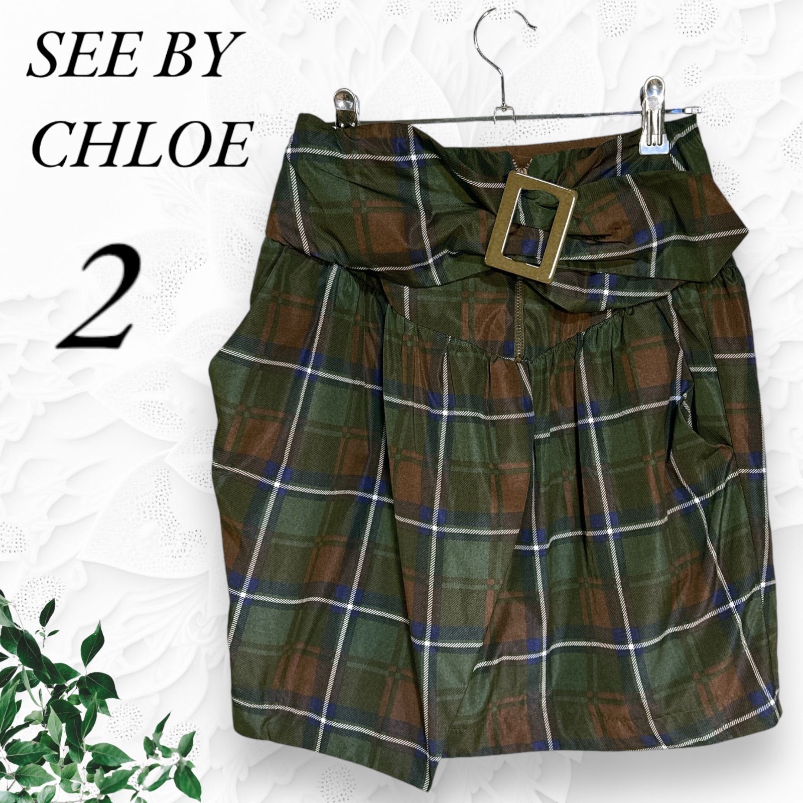 see by chloe スカートチェック SEE BY CHLOE（シーバイクロエ）の「see by chloe チェック柄