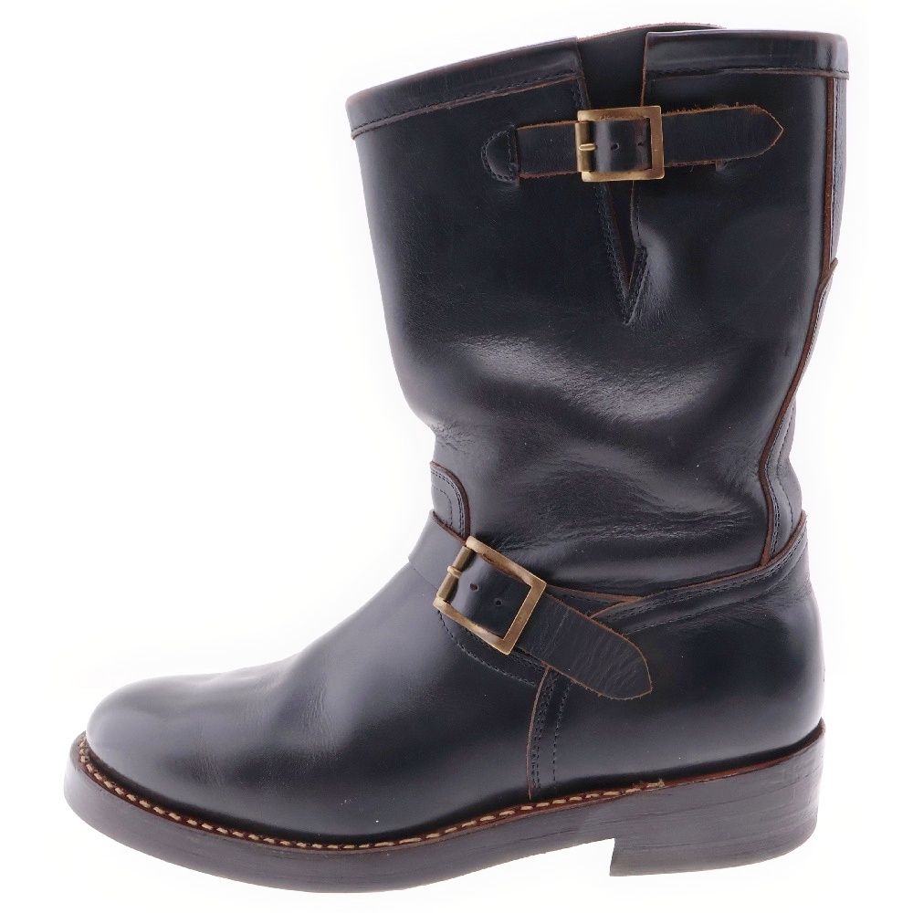 moto モト レザーシューズ 2300 クロムエクセル サイズ1 黒 美品! 極美品” MOTO（モト）スリッポン Size:0（25.0cm）ホーウィン社