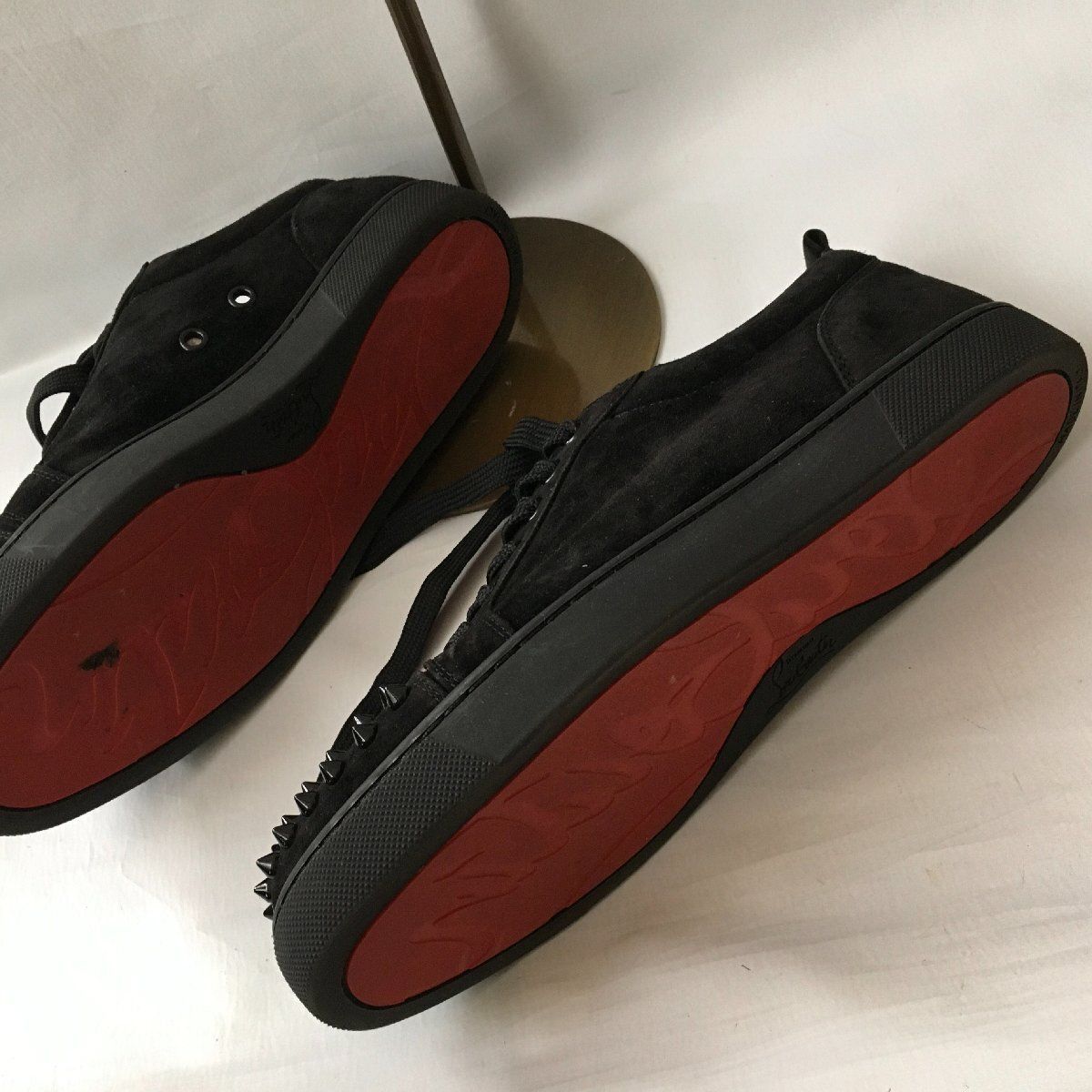美品 クリスチャンルブタンChristian Louboutin スタッズ スニーカー38 