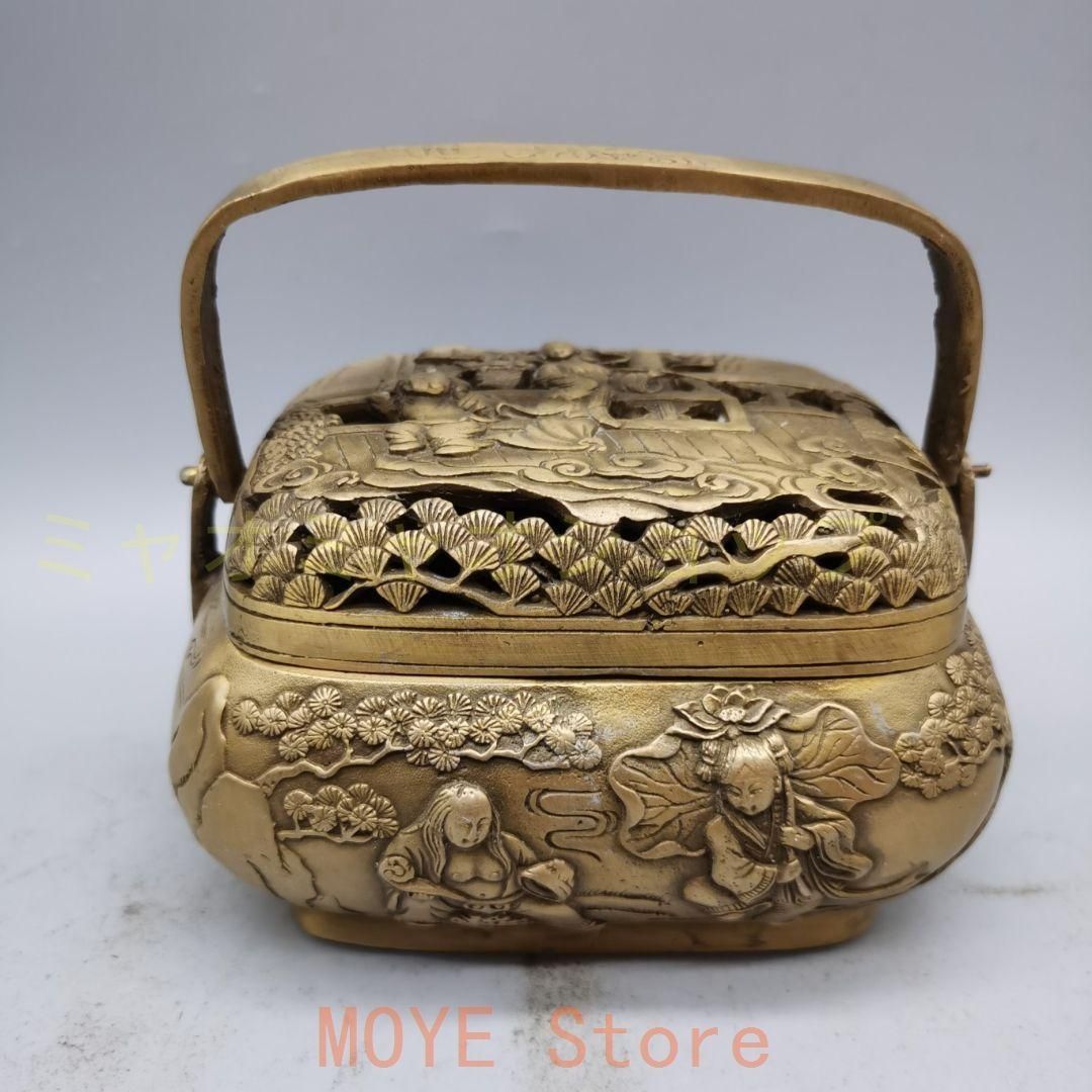 浮彫二仙香薫炉