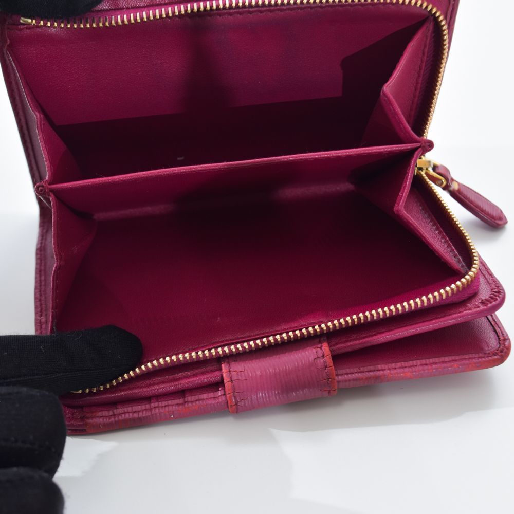 中古USED PRADA 財布 1ML225 VITELLOMOVE ピンク 252587592