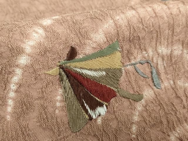 平和屋着物○九寸名古屋帯 絞り 刺繍 浦島太郎 金糸 正絹 逸品 未使用