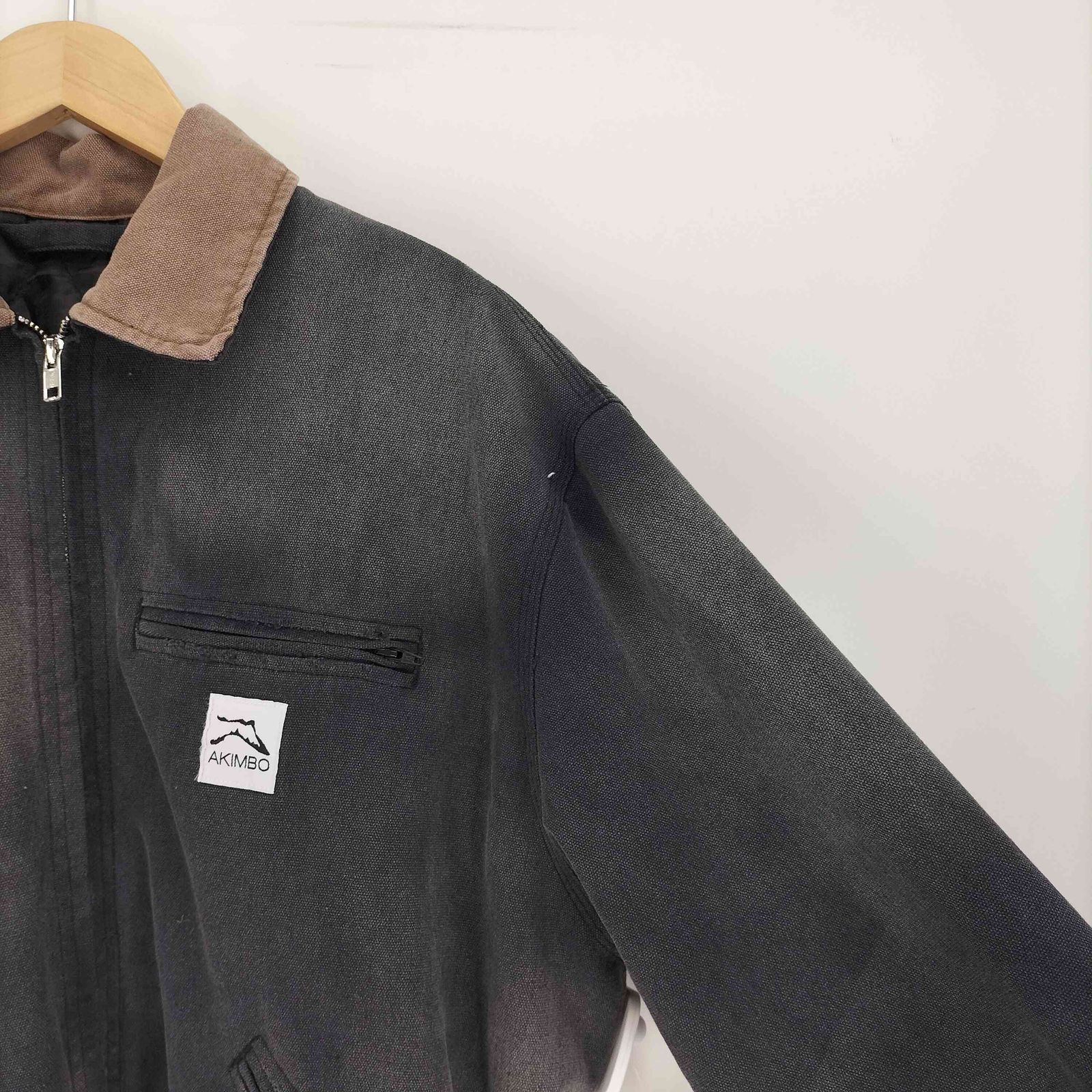 ユーズドフルギ USED古着 {{AKIMBO CLUB}} WORK JACKET FADED BLACK 