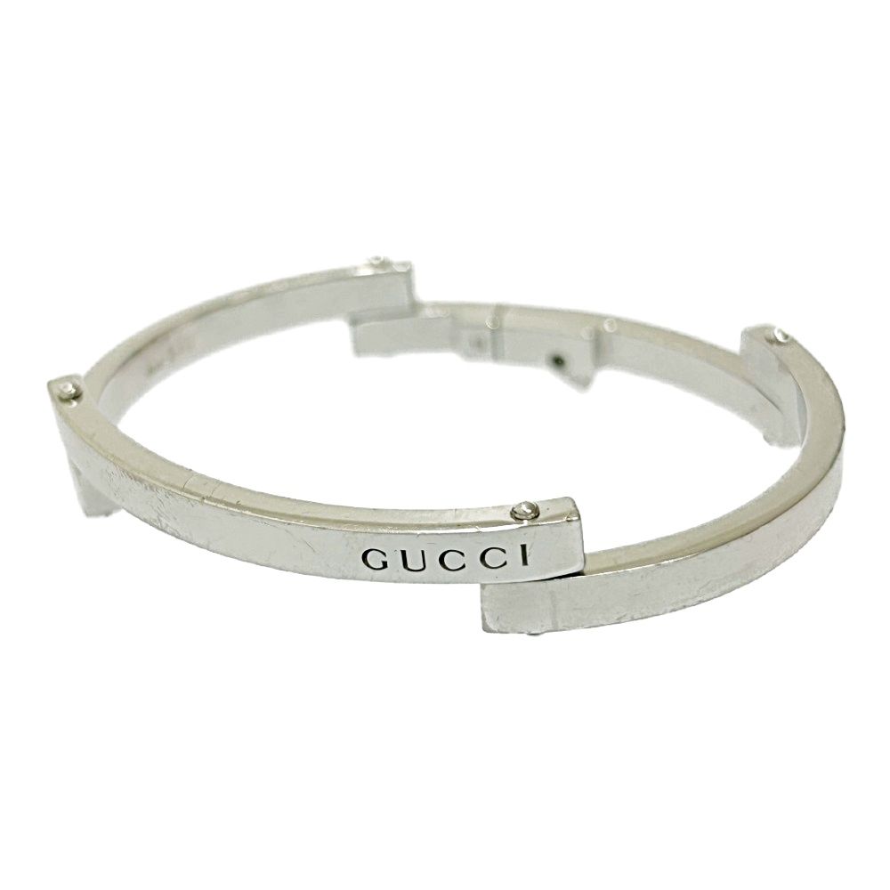 中古】【箱付き】 GUCCI グッチ シルバー プレート ブレスレット