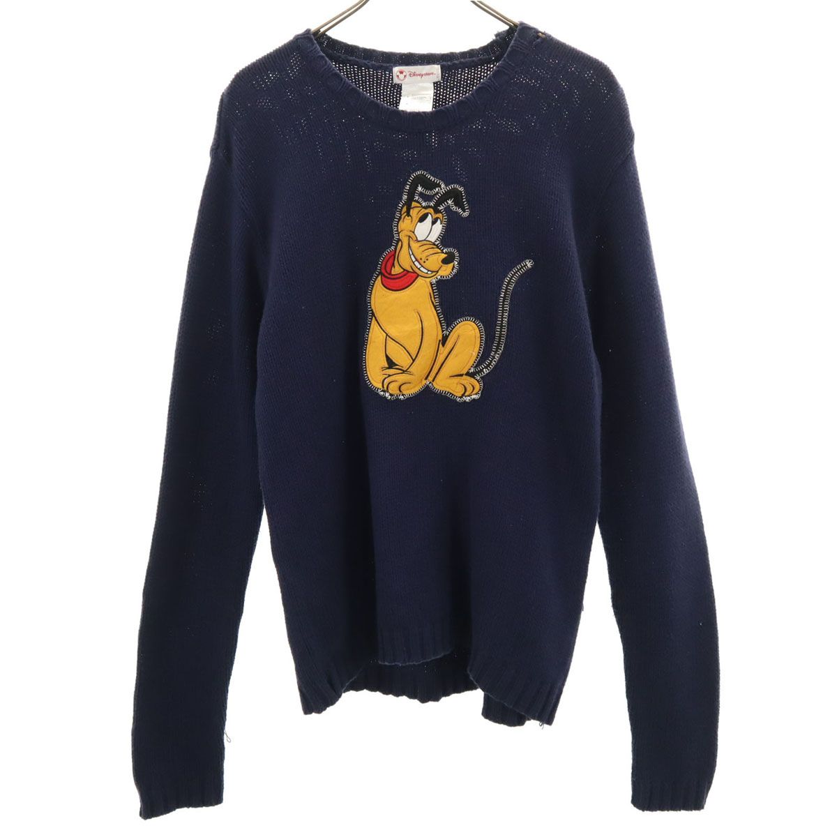 古着 The Disney Store ディズニーストア ミッキーフレンズ プルート 長袖 セーター M ネイビー ニット レディース The Disney Store ディズニーストア ミッキーフレンズ プルート 長袖