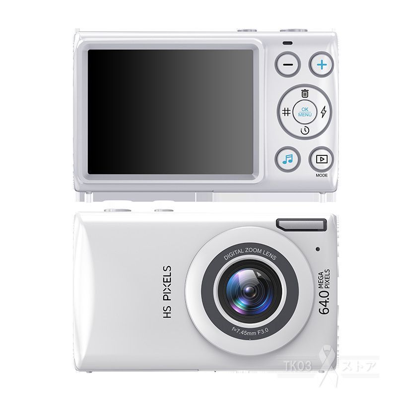 デジタルカメラ 6400万画素 動画撮影 2.8インチ AF機能 18倍